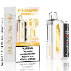 White Gummy Foger Switch Pro Kit 30K Puffs
